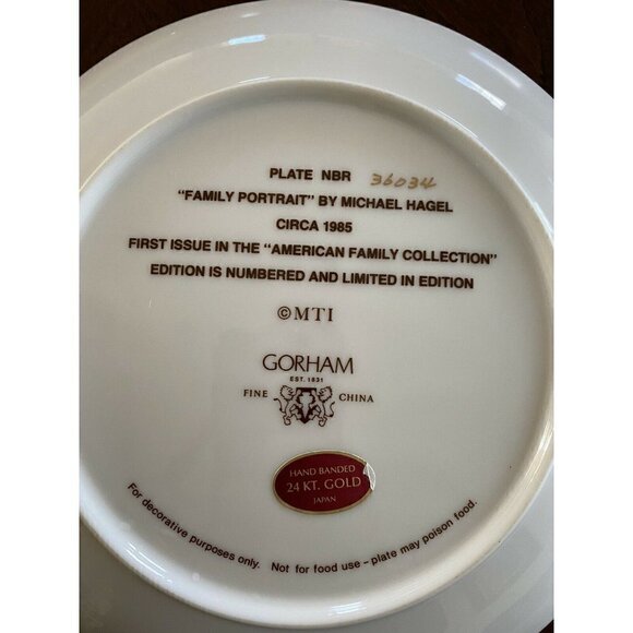 Normal Rockwell 1985 Collector‎ Plate American Fam - Picture 2 of 4
